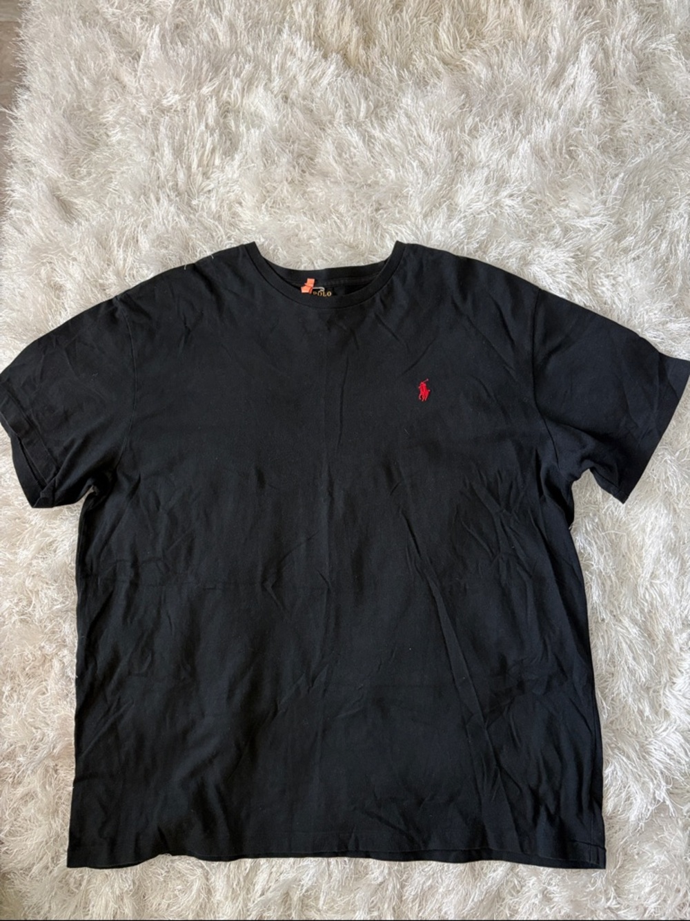 Polo Ralph Lauren Men’s Black Crewneck T-Shirt with Red Pony Logo